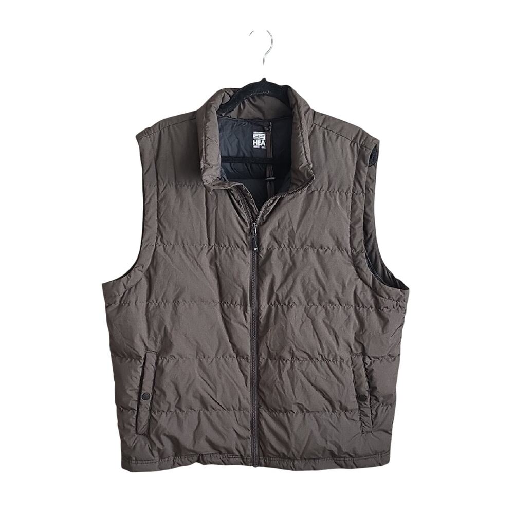 32 Degrees Weatherproof Dark Brown Ultra Light Packable Down Vest Mens Size XL